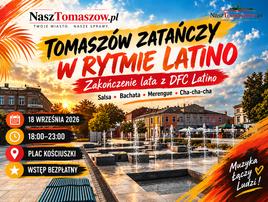 Tomaszów zatańczy dziś w rytmie latino. Plac Kościuszki zamieni się w parkiet
