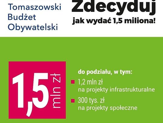 Tomaszowianie zgłosili 26 projektów w ramach Tomaszowskiego Budżetu Obywatelskiego