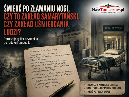 Tragiczny list: 18-latek zmarł po złamaniu nogi i opóźnionej pomocy w szpitalu