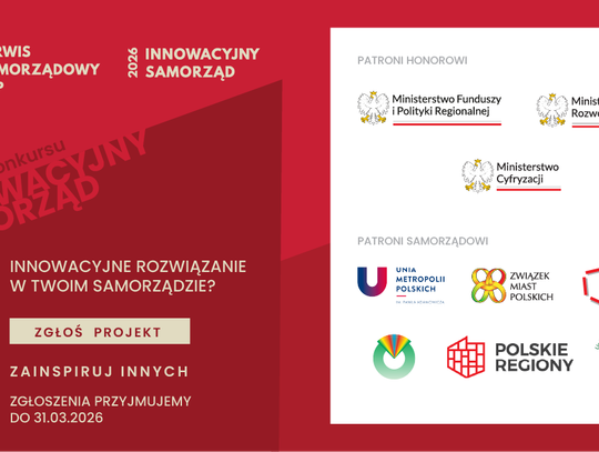 Trwa przyjmowanie zgłoszeń do konkursu Innowacyjny Samorząd 2026