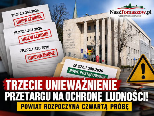 Trzecie unieważnienie przetargu na ochronę ludności! Powiat rozpoczyna czwartą próbę. Czy zdąży wykorzystać pieniądze?