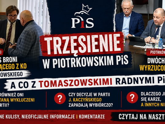 Trzęsienie w PiS. Radni wyrzuceni z partii, ale w Tomaszowie podobne głosowania nikomu nie przeszkadzają?