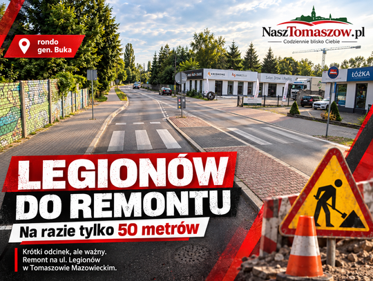 Tylko 50 metrów, ale w newralgicznym miejscu. Powiat remontuje Legionów przy rondzie gen. Buka