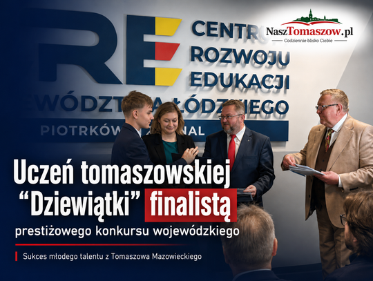 Uczeń tomaszowskiej „Dziewiątki” finalistą prestiżowego konkursu wojewódzkiego