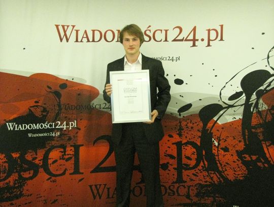 Uczeń ZSP nr 1 zajął trzecie miejsce w konkursie Dziennikarz Obywatelski 2012 Roku