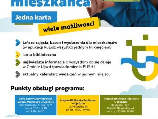 Ujazd idzie śladem Tomaszowa. Wprowadza kartę mieszkańca