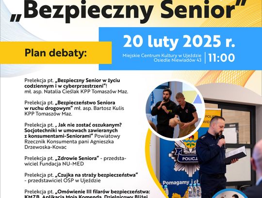 Ujazd zaprasza na debatę społeczną „Bezpieczny Senior” –