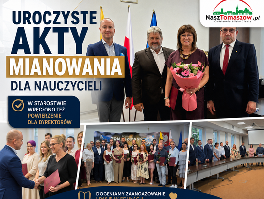 Uroczyste akty mianowania dla nauczycieli. W starostwie wręczono też powierzenie dla dyrektor