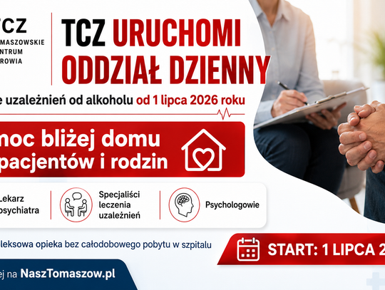 W Tomaszowie Mazowieckim powstanie dzienny oddział leczenia uzależnień od alkoholu