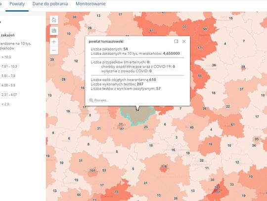 W Tomaszowie więcej chorych każdego dnia