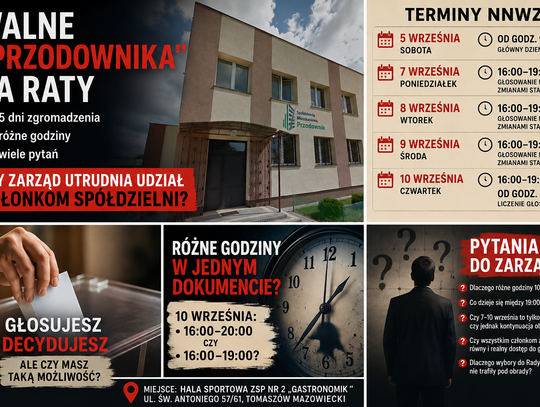 Walne „Przodownika” na raty. Pięć dni zgromadzenia, kilka godzin głosowań i pytanie: kiedy właściwie kończy się Walne?