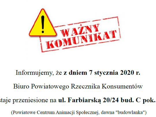 Ważny komunikat!