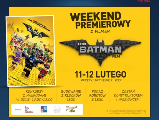 Weekend premierowy 11 i 12 lutego z LEGO Batman w kinie HELIOS Tomaszów!