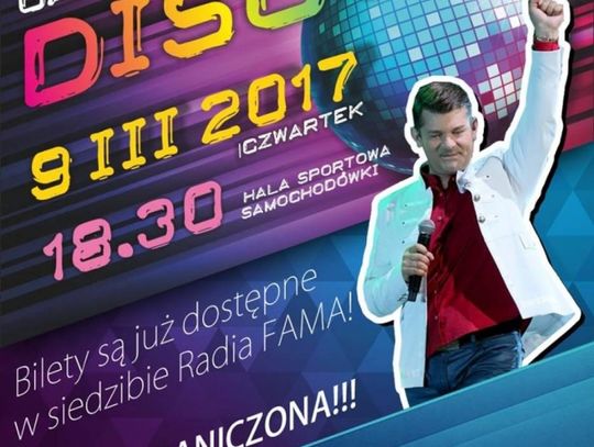 Wielka Gala Muzyki Disco w Tomaszowie - rozdajemy bilety