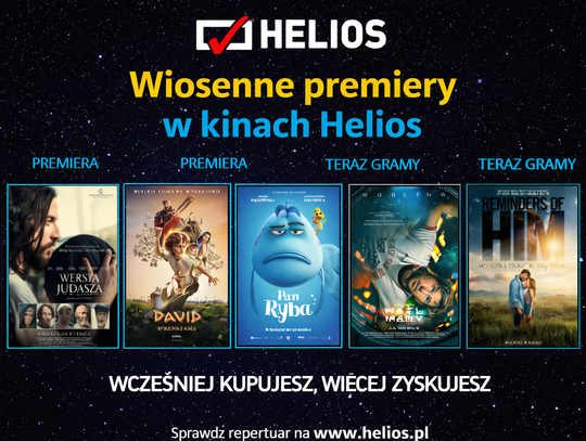 Wiosna w kinach Helios. Nowości, emocje i propozycje dla całej rodziny