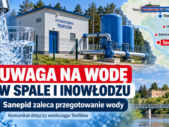 Woda w Spale i Inowłodzu tylko po przegotowaniu. Sanepid ostrzega mieszkańców i turystów