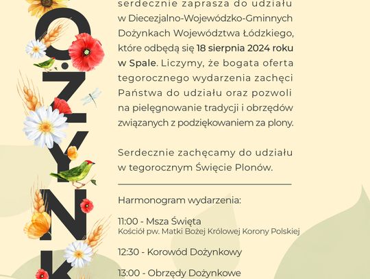 Dożynki Wojewódzkie w Spale 2024