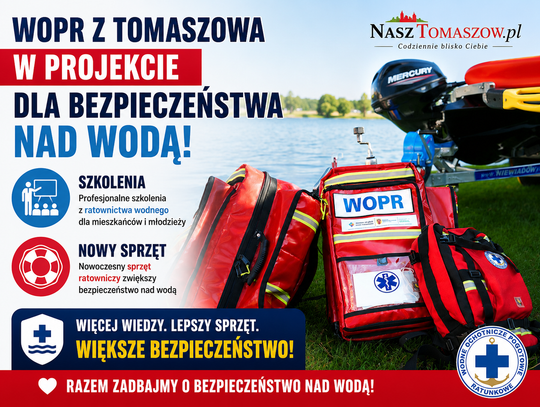 WOPR z Tomaszowa w projekcie dla bezpieczeństwa nad wodą. Będą szkolenia i nowy sprzęt WOPR z Tomaszowa w projekcie dla bezpieczeństwa nad wodą. Będą szkolenia i nowy sprzęt