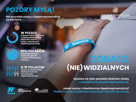 Wsparcie dla osób z niewidocznymi niepełnosprawnościami w Galerii Tomaszów Wsparcie dla osób z niewidocznymi niepełnosprawnościami w Galerii Tomaszów