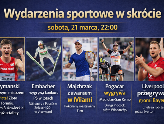 Wydarzenia sportowe w skrócie, sobota 21 marca