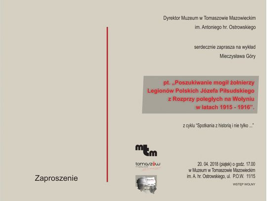 Wykład Mieczysława Góry w Muzeum im. A. hr. Ostrowskiego