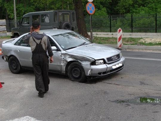 Wypadek obok jednostki