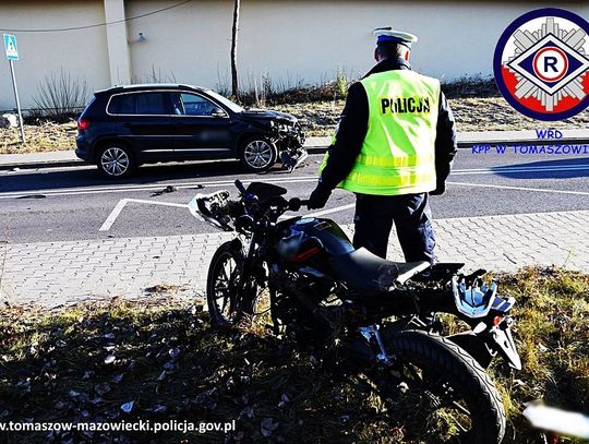 Wypadek z udziałem motorowerzysty w Wygodzie