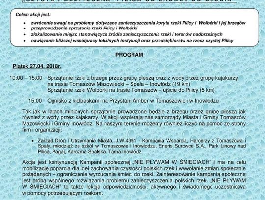 XI edycja „Czysta i bezpieczna Pilica od źródeł do ujścia"