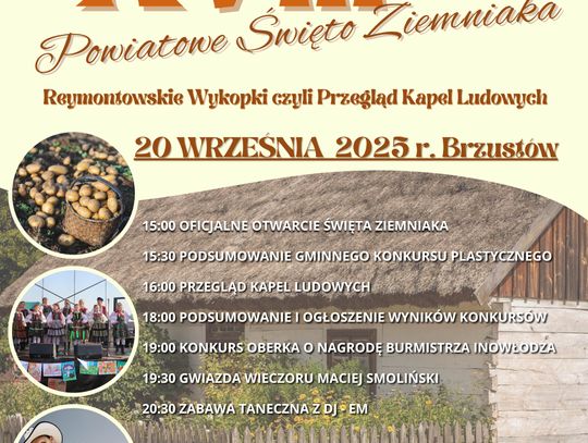 XVIII Powiatowe Święto Ziemniaka w Brzustowie: „Reymontowskie Wykopki” i Przegląd Kapel Ludowych