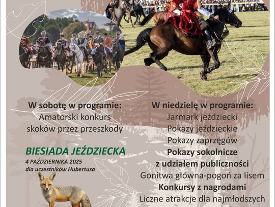 XXVI Ogólnopolski Spalski Hubertus Jeździecki. Dwa dni koni, tradycji i rodzinnych atrakcji