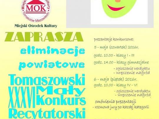 XXXVI Tomaszowski Mały Konkurs Recytatorski - eliminacje powiatowe