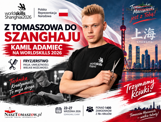 Z Tomaszowa do Szanghaju. Kamil Adamiec reprezentuje Polskę na WorldSkills 2026