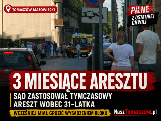 Zabarykadował się i groził eksplozją gazu. Prokuratura ujawnia szczegóły dramatycznej akcji w Tomaszowie