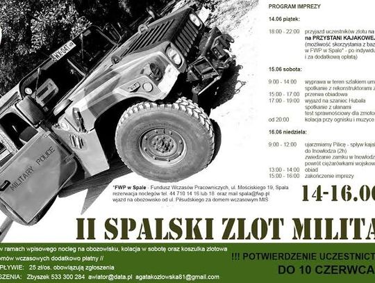 Zapraszamy na II spalski Zlot Militarny