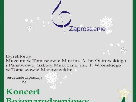 Zapraszamy na koncert Bożonarodzeniowy