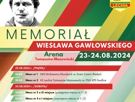 Zapraszamy na Memoriał Wiesława Gawłowskiego