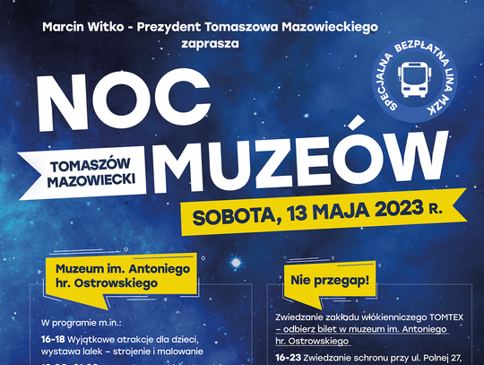 Zapraszamy na „Noc Muzeów 2023”. W tym roku moc atrakcji!