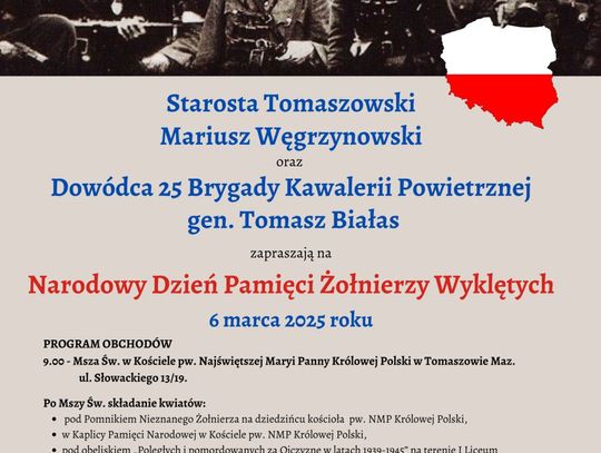 Zapraszamy na obchody Narodowego Dnia Pamięci Żołnierzy Wyklętych 6 marca 2025