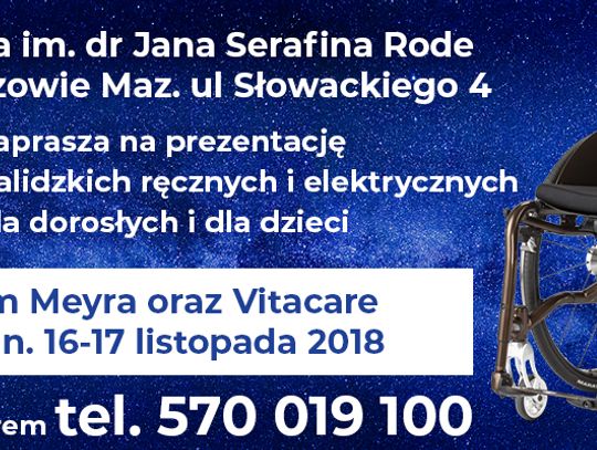 Zapraszamy na prezentację wózków inwalidzkich
