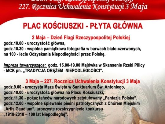 Zapraszamy na uroczystości patriotyczne w Tomaszowie...