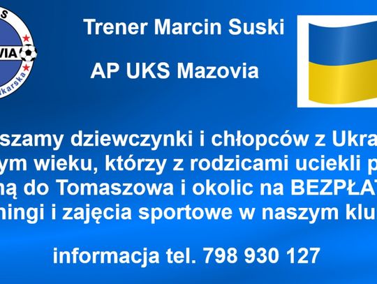 Zapraszamy na zajęcia sportowe.