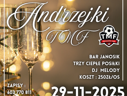 ZAPROSZENIE NA BAL ANDRZEJKOWY