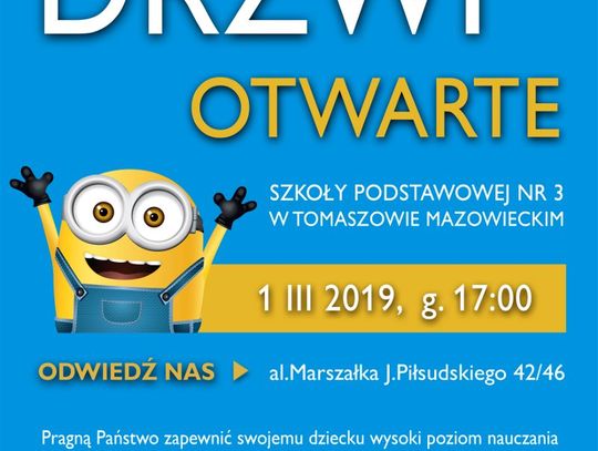 Zaproszenie na dni otwarte w Szkole Podstawowej nr 3