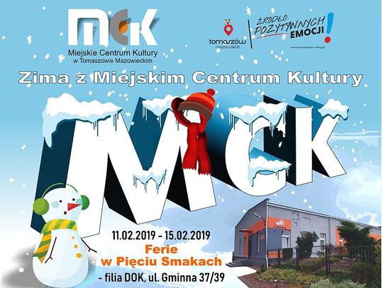 Zaproszenie na "Ferie w pięciu smakach" w filii DOK