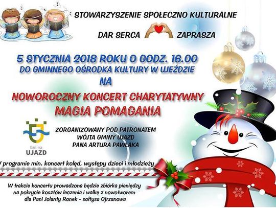 Zaproszenie na koncert charytatywny w GOK-u w Ujeździe