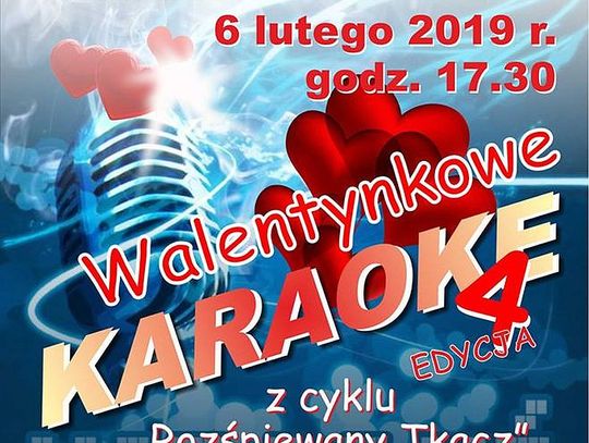 Zaproszenie na „Walentynkowe karaoke” w filii Tkacz Zaproszenie na „Walentynkowe karaoke” w filii Tkacz