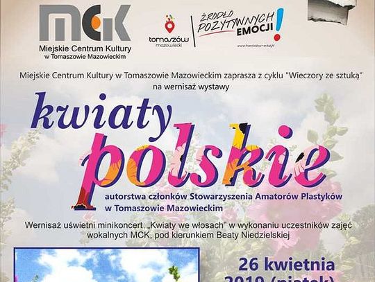 Zaproszenie na wernisaż wystawy "Kwiaty polskie"