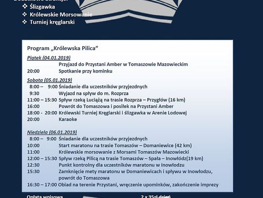 Zaproszenie na XI Noworoczny Spływ Kajakowy rzeką Pilicą