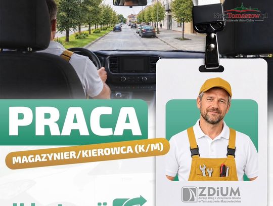 ZDiUM szuka magazyniera i kierowcy. Jest etat, jedna zmiana i dodatki