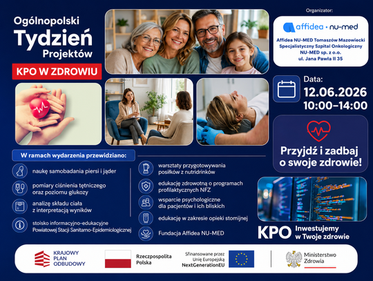 Zdrowie nie lubi czekać. Affidea NU-MED Tomaszów Mazowiecki otwiera drzwi dla mieszkańców